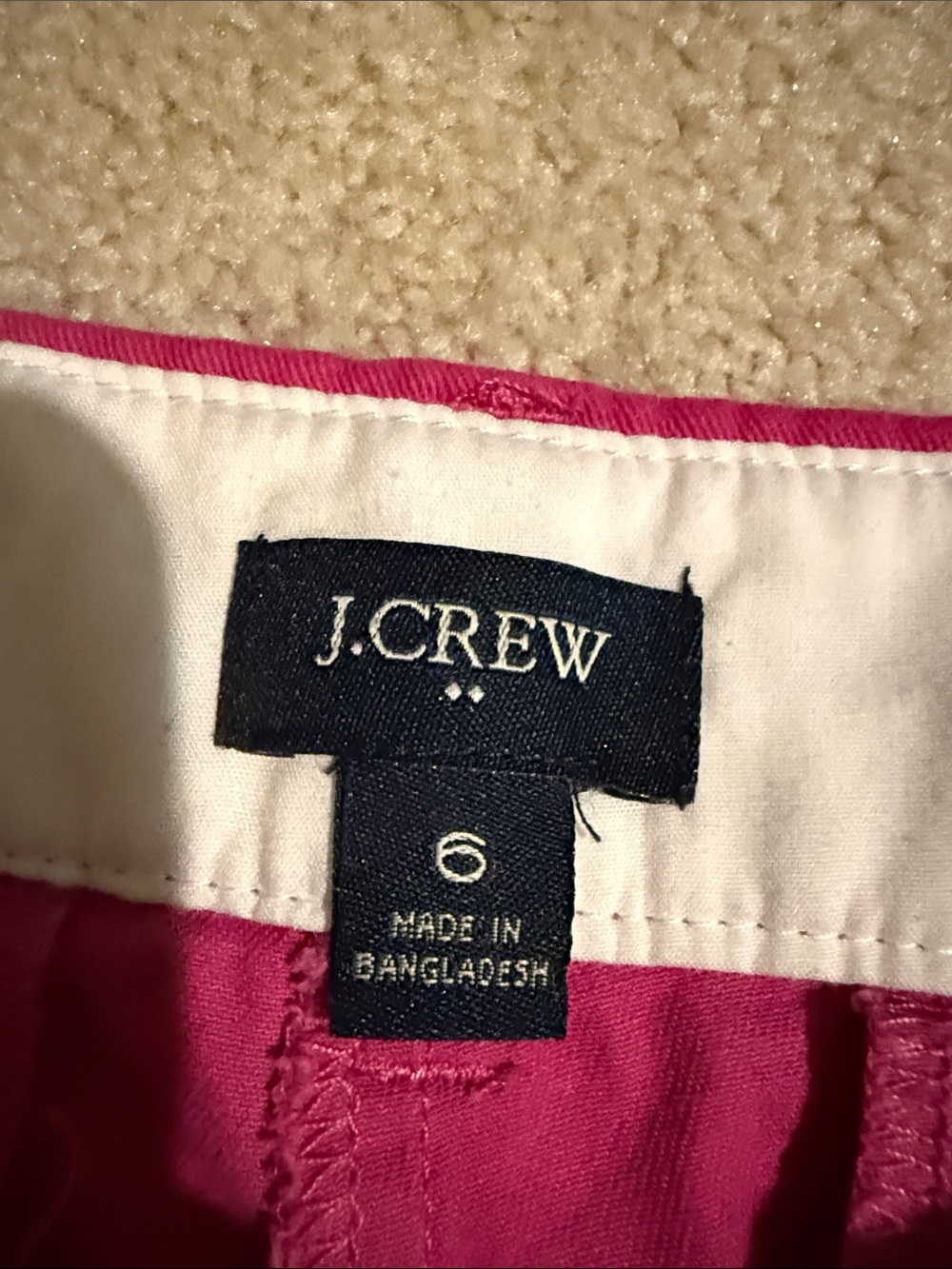 J. Crew Hot Magenta Cotton Bermuda Shorts - Picture 2 of 4